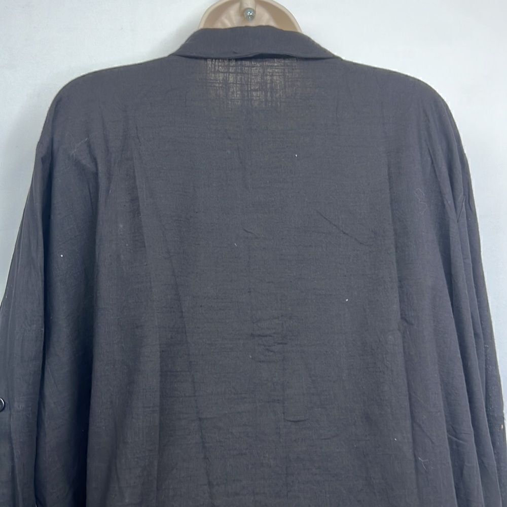 Hotouch black linen shirt dress coverup NWT size XXXL - Picture 9 of 12